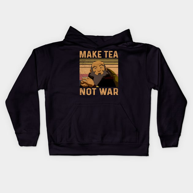 Make Tea Not War Peaceful Samurai Tea Drinker Kids Hoodie by jasper-cambridge